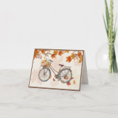 Herfst Fietsrit Wenskaart Notitiekaartje (Voorkant)