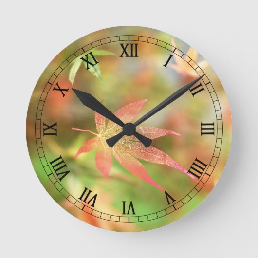 Herfst Filigree Clock Ronde Klok (Voorkant)