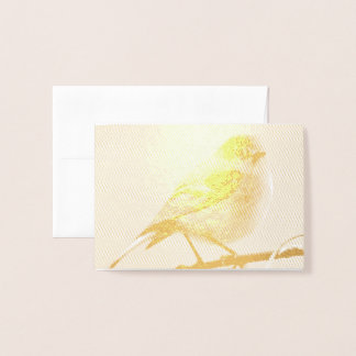 Herfst Finch Blank Folie Note Kaart