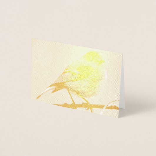Herfst Finch Blank Folie Note Kaart (Voorkant)