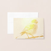 Herfst Finch Blank Folie Note Kaart (Voorkant met envelop)