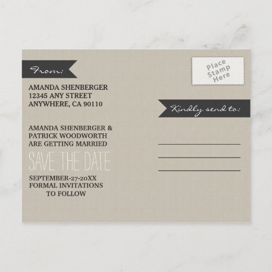 Herfst Firefly Mason Jar Bruiloft Save the Date Ka Aankondigingskaart (Achterkant)