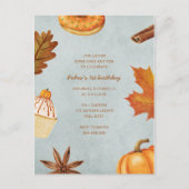 Herfst First Birthday Party Boy Autumn Pumpkin One Uitnodiging Briefkaart (Voorkant)