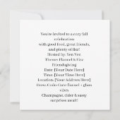 Herfst Flanellen & Fizz Vriendendag Thanksgivingfe Kaart (Achterkant)