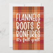 Herfst Flannel Fest Kaart (Achterkant)