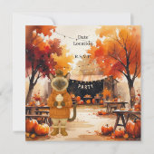 Herfst Flannel & Fizz Vriendschapsfeest Save The Date (Voorkant)