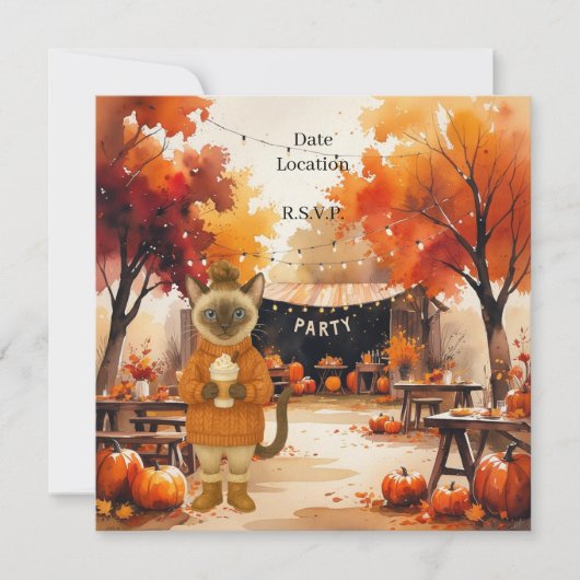 Herfst Flannel & Fizz Vriendschapsfeest Save The Date (Voorkant)