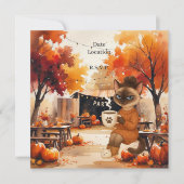 Herfst Flannel & Fizz Vriendschapsfeest Save The Date (Voorkant)