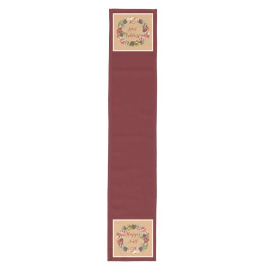 Herfst flauw en natuur met aanpasbare tekst medium tafelloper (Voorkant)