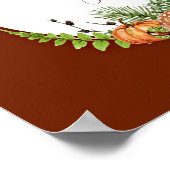 Herfst flauw en natuur met aanpasbare tekst poster (Hoek)