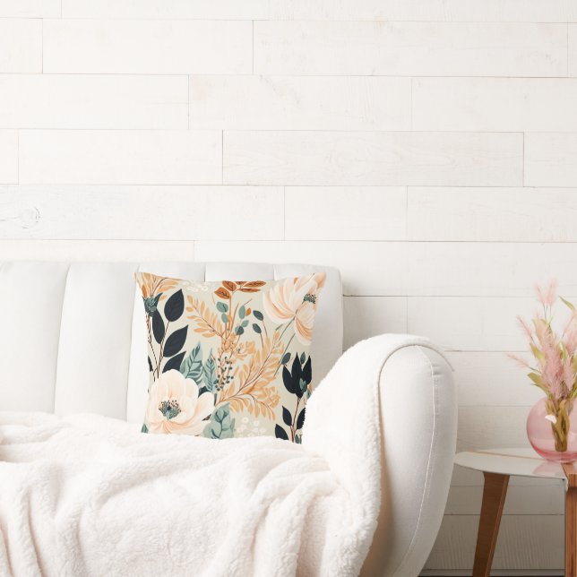 Herfst flessenpatroon zonder naadloze flora kussen (Bank)