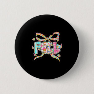 Herfst Flirterige Strik Pompoen Thanksgiving Herfs Ronde Button 5,7 Cm