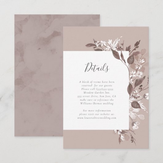 Herfst Flora Details Kaart (Voorkant / Achterkant)