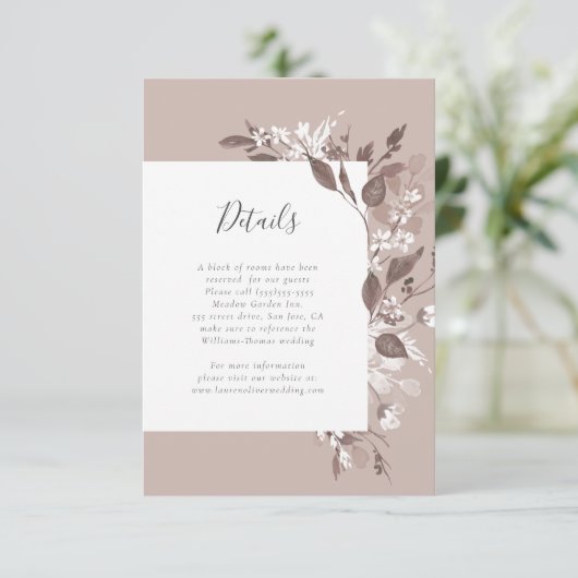 Herfst Flora Details Kaart (Staand voorkant)