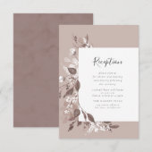 Herfst Flora Receptie Insert Kaart (Voorkant / Achterkant)
