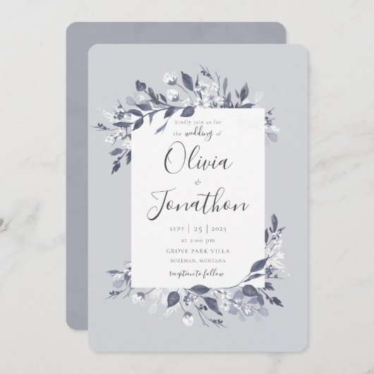 Herfst Flora uitnodiging (Voorkant / Achterkant)