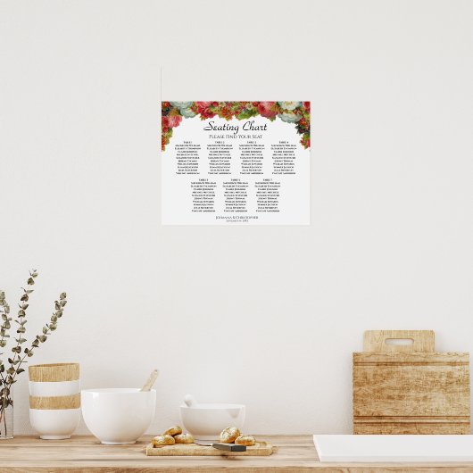  Herfst Floral 7 Tabeljauw - zeeslafond Poster (Keuken)