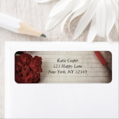 Herfst Floral Achtergrond met pen en gelaagd papie Etiket (Insitu)