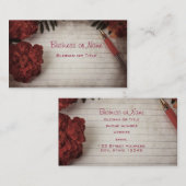 Herfst Floral Achtergrond met pen en gelaagd papie Visitekaartje (Voorkant / Achterkant)