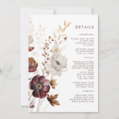 Herfst Floral All-in-One Wedding Kaart (Achterkant)