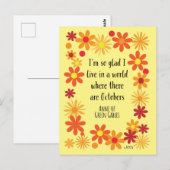 Herfst Floral Anne van Groene Gables Oktober Retro Briefkaart (Voorkant / Achterkant)