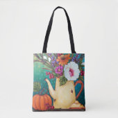 "Herfst Floral Arrangement" Canvas tas van 16 x 16 (Voorkant)