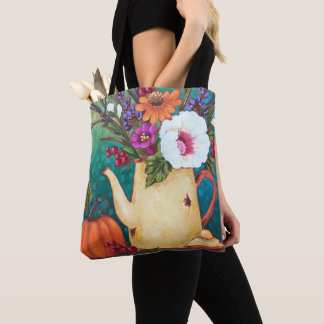 "Herfst Floral Arrangement" Canvas tas van 16 x 16