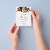Herfst Floral Baby shower | Begrotingsbrochure Flyer (Hand)