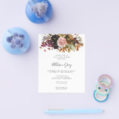 Herfst Floral Baby shower | Begrotingsbrochure Flyer (Enkel)