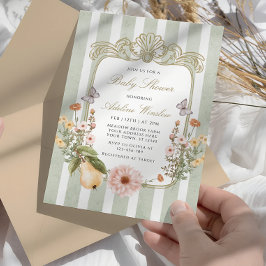  Herfst Floral Baby shower Kaart