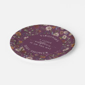 Herfst Floral Baby shower Papieren Bordje (Gekanteld)