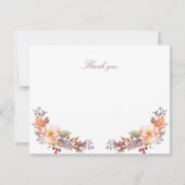 Herfst Floral Baby shower / partijvoordeel Dank u Bedankkaart (Voorkant)