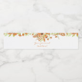 Herfst Floral Baby shower Waterflesetiket Waterfles Etiket (Enkel label)