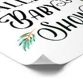 Herfst Floral Baby shower Welkom Poster (Hoek)