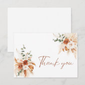 Herfst Floral bedankje | Bruiloft dank u Bedankkaart (Voorkant / Achterkant)