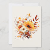 Herfst Floral Beige 5e bruiloft Jubileum Kaart (Achterkant)