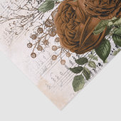 Herfst Floral Bird Tissuepapier (Detail)