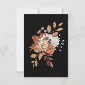 Herfst Floral Black Behuizing RSVP-kaart RSVP Kaartje (Achterkant)