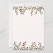 Herfst Floral Boho Baby shower Uitnodiging (Achterkant)