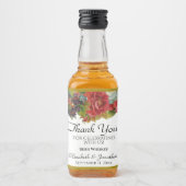 Herfst Floral Boho bruiloft dank u mini Likeurfles Etiket (Voorkant)