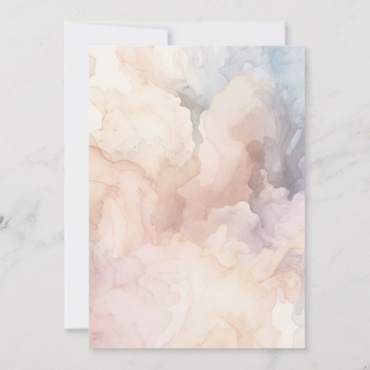 Herfst Floral Boho Elegante bruiloft Kaart (Achterkant)