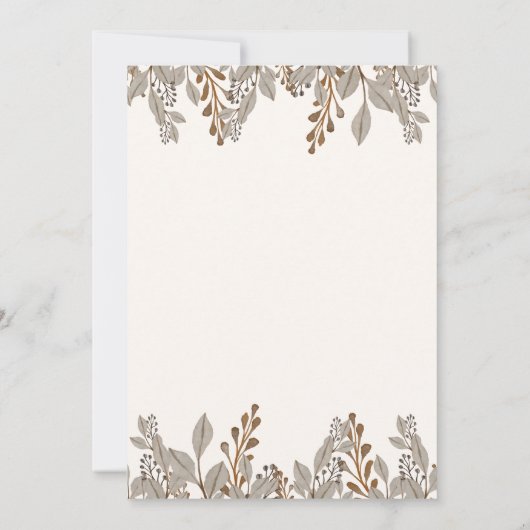 Herfst Floral Boho Friendsgiving Uitnodiging (Achterkant)