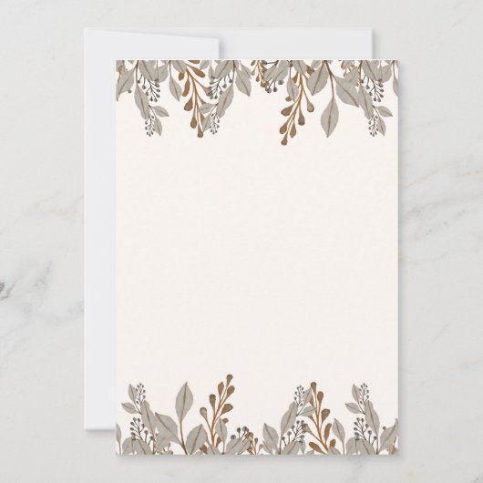 Herfst Floral Boho Friendsgiving Uitnodiging (Achterkant)