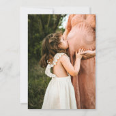 Herfst Floral BOHO Script Girl Baby shower Foto IV Kaart (Achterkant)