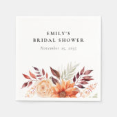 Herfst Floral Boho Vrijgezellenfeest Servet (Voorkant)