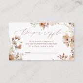 Herfst Floral Boho Waterverf Diaper Raffle Informatiekaartje (Voorkant)