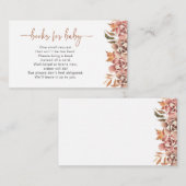 Herfst Floral Books for Baby Informatiekaartje (Voorkant / Achterkant)