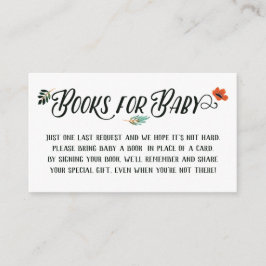 Herfst Floral Books for Baby Informatiekaartje