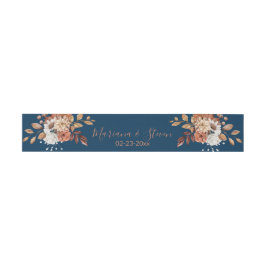 Herfst Floral Bouquet Belly Band Uitnodigingen Wikkel