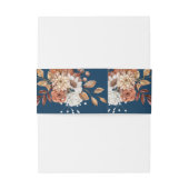 Herfst Floral Bouquet Belly Band Uitnodigingen Wikkel (Achterkant Voorbeeld)